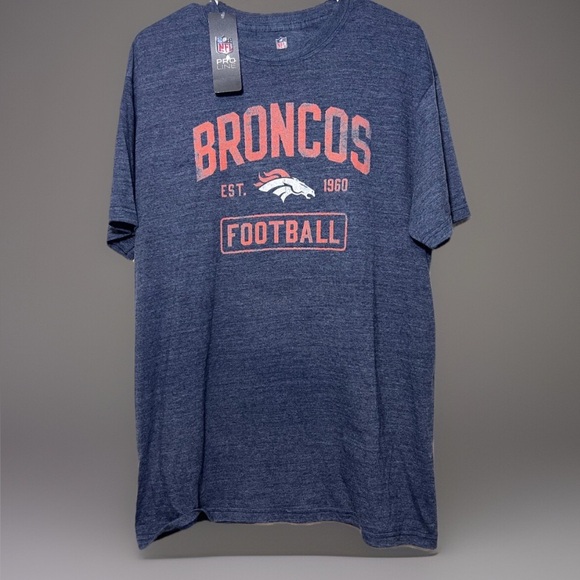 Mens NFL Broncos T Shirt size XL X Large Pro Line Short Sleeve Football NWT 2013 - Picture 2 of 4